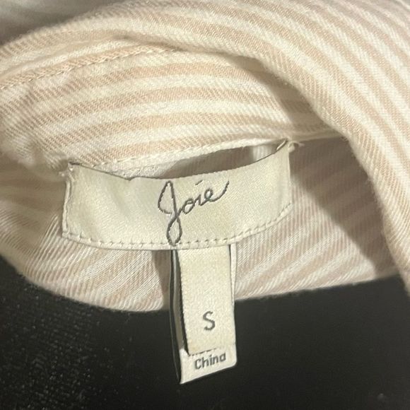 Joie light pink and white striped button up blouse size small - Picture 3 of 3